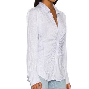 NWT Free People Bianca Long Sleeve Animal Print Blouse